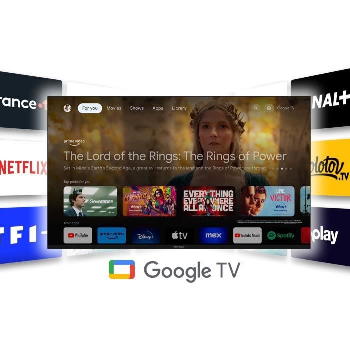 THOMSON 50QG4S14 - TV QLED 50 (126 cm) - 4K 3840x2160 - HDR 10 - Google TV - 2xHDMI 2.1 + 2xHDMI 2.0