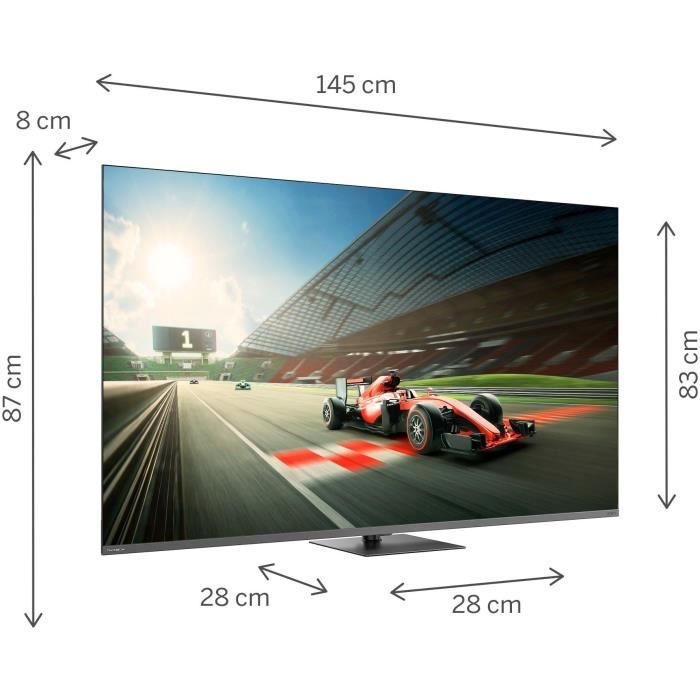 Thomson 65QG7C04 - TV QLED 65 (164 cm) - 4K UHD 3840x2160 - 144 Hz - Dolby Vision/Atmos - Google TV - 2xHDMI 2.1 + 2xHDMI 2.0