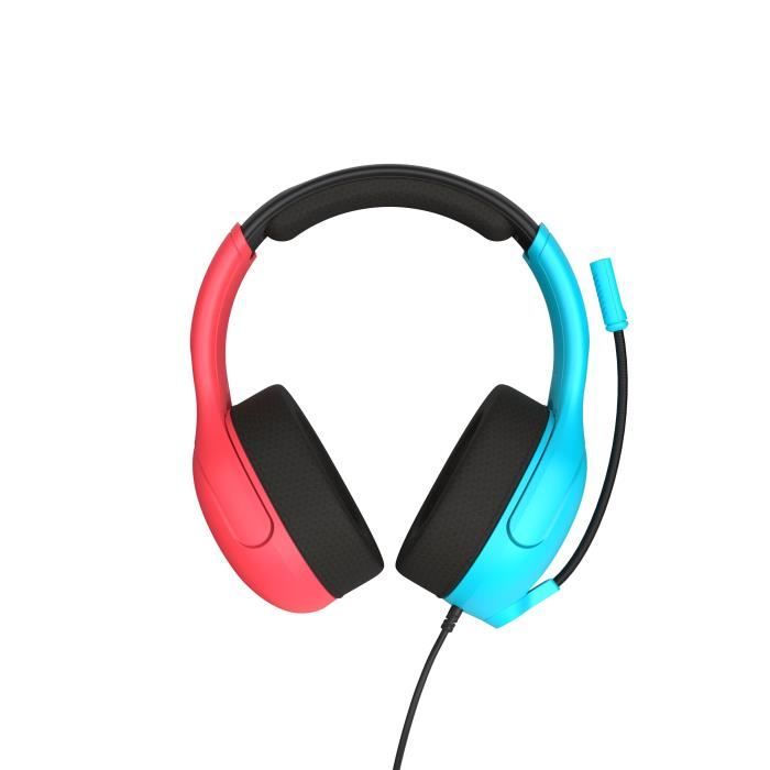 Casque gaming filaire - TURTLE BEACH - TBS-8002-25 - Airlite Fit - Sous licence officielle de Nintendo Switch - Bleu fluo et rouge