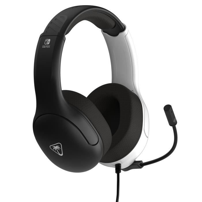 Casque gaming filaire - TURTLE BEACH - TBS-8003-05 - Airlite Fit - Sous licence officielle Nintendo pour Switch 2 - Noir & Blanc