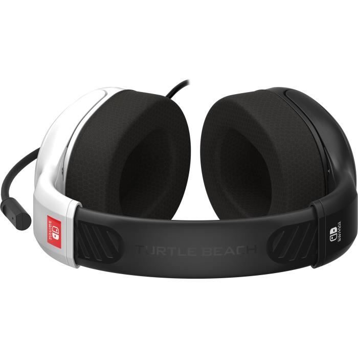 Casque gaming filaire - TURTLE BEACH - TBS-8003-05 - Airlite Fit - Sous licence officielle Nintendo pour Switch 2 - Noir & Blanc