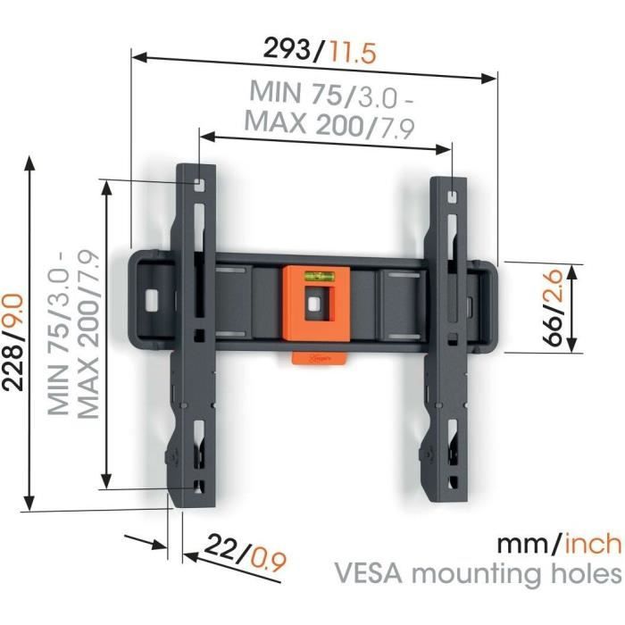 Support mural pour TV - VOGEL'S - TVM 1203 Fixe Small, 19-50