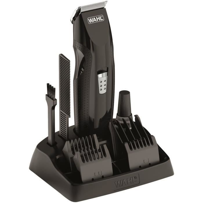 Tondeuse a barbe - WAHL - Mustache & Beard - 5 positions de coupe - Accessoires inclus - Noir