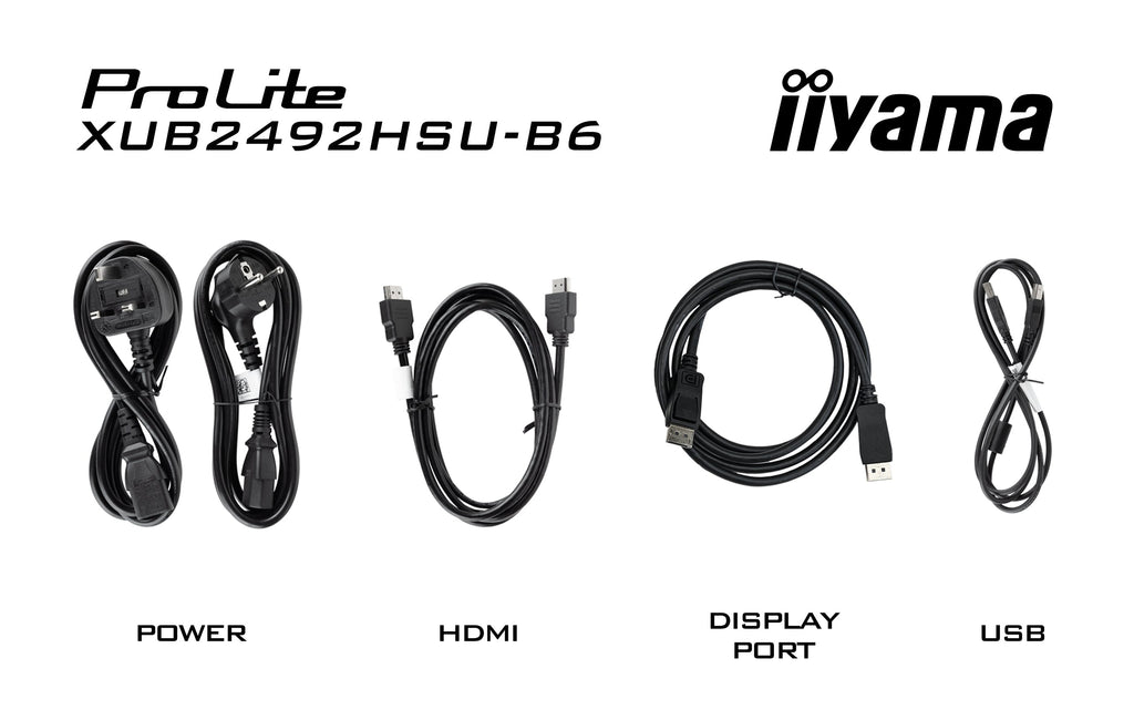Ecran 24" Iiyama ProLite XUB2492HSU-B6 Full HD (Noir) 100Hz