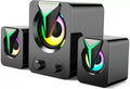 Enceintes Esperanza Rainbow Soprano 2.1 Led (Noir)